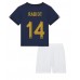 Maillot de foot France Adrien Rabiot #14 Domicile vêtements enfant Monde 2022 Manches Courtes (+ pantalon court)